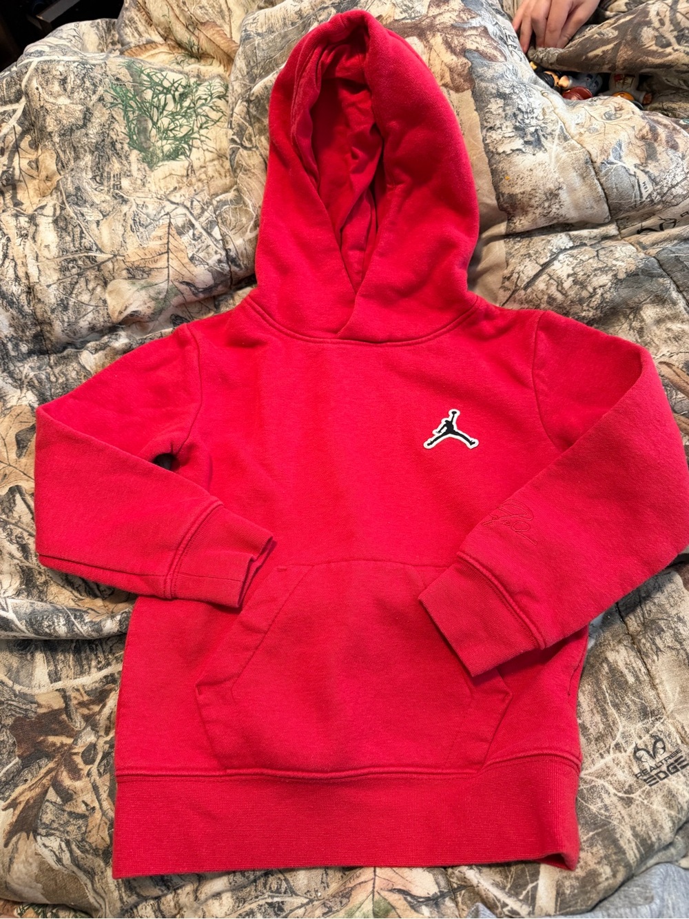 Jordan Red Kids Hoodie with Jumpman Logo